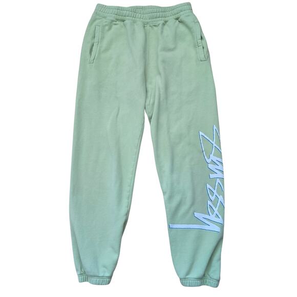 Stussy Other - Stussy Men's Smooth Stock Printed Sweat Pants Light Green Size S